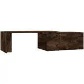 vidaXL Couchtisch Räuchereiche 150x50x35 cm Holzwerkstoff