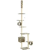 vidaXL Katzenbaum mit Sisal-Kratzsäulen 260 cm Beige Pfoten-Muster