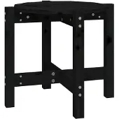vidaXL Couchtisch Schwarz Ø 52,5x45 cm Massivholz Kiefer