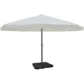 vidaXL Sonnenschirm Aluminium Tragbarer Sonnenschirmständer Weiß