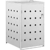 vidaXL Mülltonnenbox für 1 Tonne 240 L Edelstahl