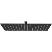 vidaXL Regenbrause Edelstahl 40x30 cm Rechteckig Schwarz