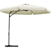 vidaXL Sonnenschirm mit Stahl-Mast 300 cm Sandweiß