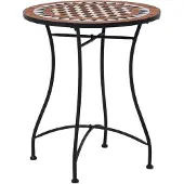 vidaXL Bistrotisch Mosaik Keramik Braun 60 cm