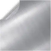 vidaXL Poolabdeckung Silbern 455 cm PE
