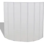 vidaXL Duschwand 140 x 168 cm 7 Paneele Faltbar mit Handtuchhalter