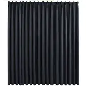 vidaXL - Vorhang - Verdunkelung - mit - Haken - 290x245 - cm - schwarz