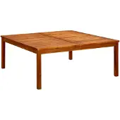 vidaXL Garten-Couchtisch 110x110x45 cm Massivholz Akazie