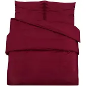 vidaXL Bettwäsche-Set Bordeauxrot 200x220 cm Baumwolle