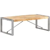vidaXL Couchtisch 120x60x40 cm Raues Mangoholz