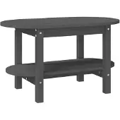 vidaXL Couchtisch Grau 80x45x45 cm Massivholz Kiefer