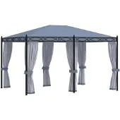 vidaXL Pavillon mit Mückennetze 3x4 m Anthrazit Stahl