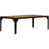 vidaXL Couchtisch Raues Massives Mangoholz und Stahl 110 cm