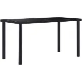 vidaXL Esstisch Schwarz 140 x 70 x 75 cm Hartglas