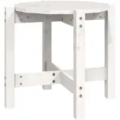 vidaXL Couchtisch Weiß Ø 52,5x45 cm Massivholz Kiefer