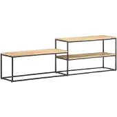 vidaXL TV-Schrank 180x30x50 cm Raues Mangoholz