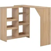 vidaXL Bartisch mit Beweglichem Regal Eichenbraun 138x39x110 cm