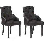 vidaXL Esszimmerstühle 2 Stk. Schwarz Echtes Ziegenleder