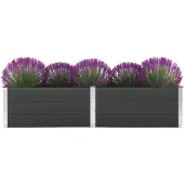 vidaXL Garten-Hochbeet 250 x 100 x 54 cm WPC Grau