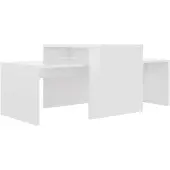 vidaXL Couchtisch-Set Hochglanz-Weiß 100x48x40 cm Holzwerkstoff