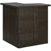 vidaXL Eck-Bartisch Braun 100x50x105 cm Poly Rattan