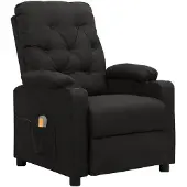 vidaXL Massagesessel Schwarz Stoff