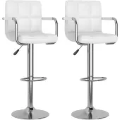 vidaXL Barhocker 2 Stk. Weiß Kunstleder
