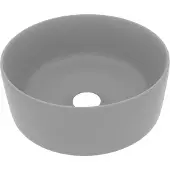 vidaXL s Waschbecken Rund Matt Hellgrau 40x15 cm Keramik