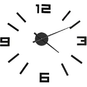 vidaXL 3D-Wanduhr Modernes Design Schwarz 100 cm XXL