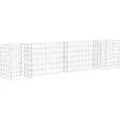 vidaXL H-förmiger Gabionen-Pflanzkorb Stahldraht 260x40x60 cm