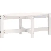 vidaXL Couchtisch Weiß 87x48x35 cm Massivholz Kiefer