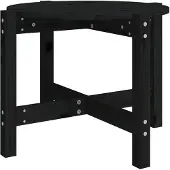 vidaXL Couchtisch Schwarz Ø 62,5x45 cm Massivholz Kiefer