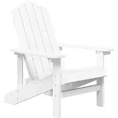 vidaXL Adirondack-Gartenstuhl HDPE Weiß