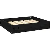 vidaXL Hundebett Schwarz 51,5x44x9 cm Massivholz Kiefer