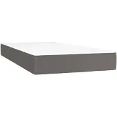 vidaXL Taschenfederkernmatratze Mittel Grau 90x190x20 cm Kunstleder