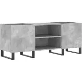 vidaXL Plattenschrank Betongrau 121x38x48 cm Holzwerkstoff