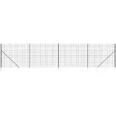 vidaXL Maschendrahtzaun mit Bodenhülsen Anthrazit 2,2x10 m