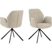 AC Design Aura, Gepolsterter Sitz, Stoff, Biege, Gepolsterte Rückenlehne, Stoff, Beige