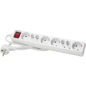 Kopp Steckdosenleiste 129502003, 8-fach, Schalter, 1,4 m Zuleitung, BS, weiss