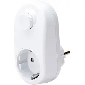 Kopp Zwischenstecker mit Zähler Schalter Dimmer Geräteschutz LED Schutzkontakt Zwischenstecker mit LED-Dimmer