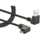 Manhattan 356237, 1 m, USB A, Micro-USB B, Schwarz