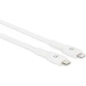 Manhattan 394505, Weiß, USB C, Lightning, 0,5 m, Männlich, Männlich