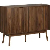 Sweeek - Anrichte mit Holzdekor 115 cm - Dunkles Holz