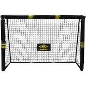 Umbro Fußballtor - Fussballtor 240 x 160 x 8 cm - Fußball Tor - Fussballtore für Garten Kinder und Erwachsene - Fussball Trainingszubehör für Innen und Außen - Metall - Schwarz/Gelb