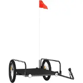 vidaXL Fahrradanhänger Schwarz 135x70x37 cm Eisen