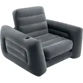 Intex Aufblasbarer Sessel Ausziehbar 117x224x66 cm Dunkelgrau