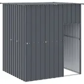 vidaXL Hundehütte mit Dach Anthrazit 165x153x181 cm Verzinkter Stahl