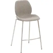 Mayer Barstuhl Sitzmöbel mySOLO 1176 49 x 49 x 96 cm Edelstahl/grau + lichtgrau 1176-V4-526
