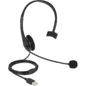 DeLOCK USB Mono Headset mit Lautstärkeregler für PC und Notebook - Ultra-Leicht
