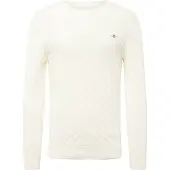 Gant Pullover Cotton Cabel C-Neck Herren Cream-XXL